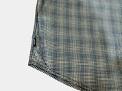 ARMANI JEANS Blue and White Plaid Long Sleeve Button-Up Shirt Size L