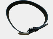 POLO RALPH LAUREN Men's size 32/80cm Black Leather Belt with Silver Logo Buckle