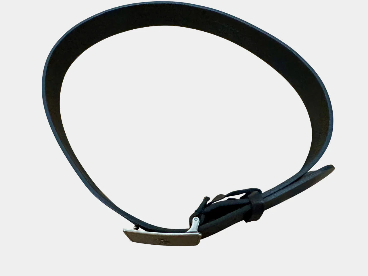 POLO RALPH LAUREN Men's size 32/80cm Black Leather Belt with Silver Logo Buckle