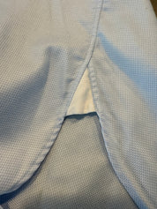 M.J. BALE Baby Blue Check Button-Up Shirt (Samurai) Size 39