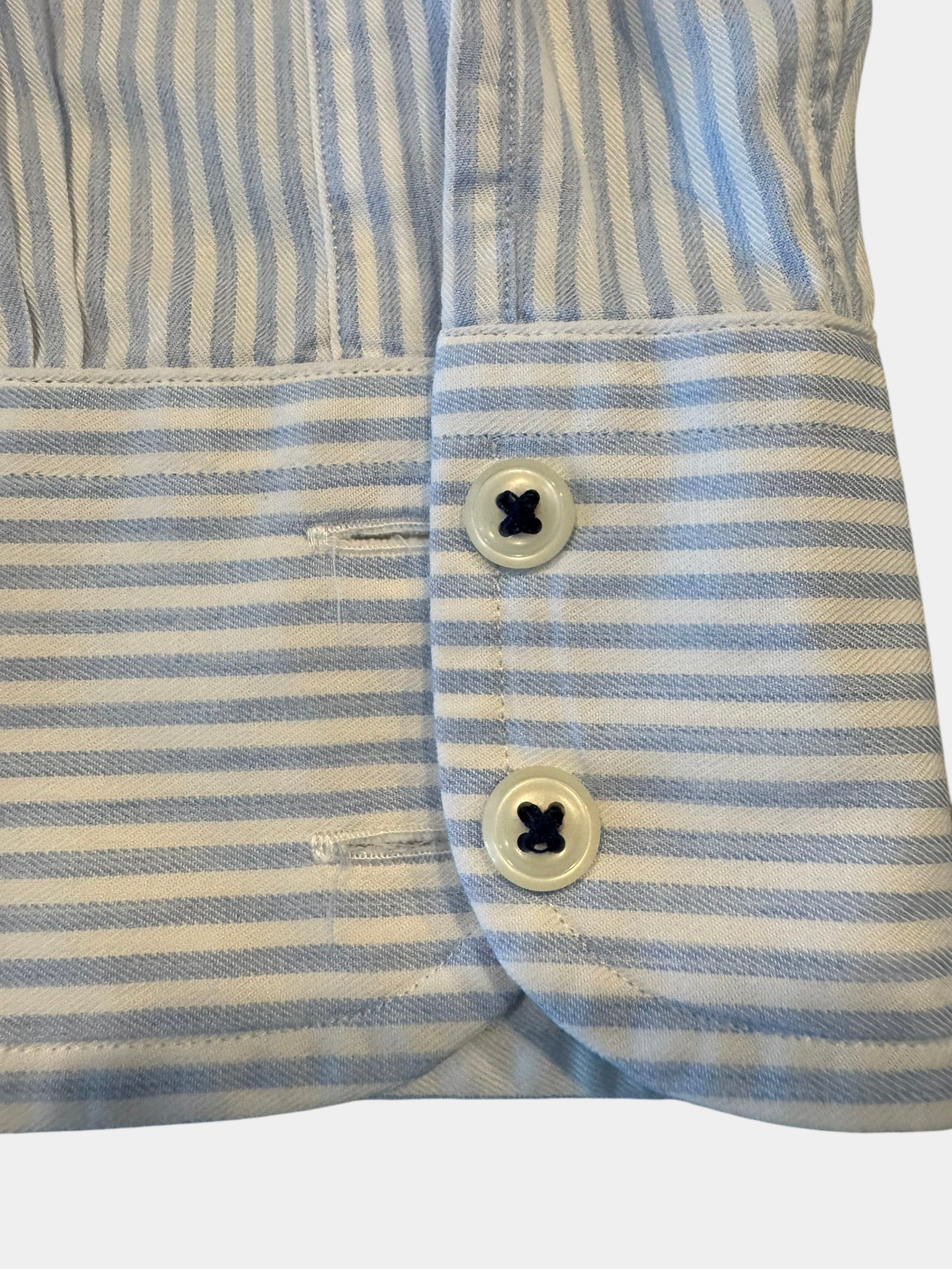 M.J Bale Stiped Baby Blue (Samurai) Egyptian Cotton Shirt Size 39