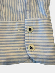M.J Bale Stiped Baby Blue (Samurai) Egyptian Cotton Shirt Size 39