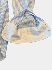 M.J Bale Stiped Baby Blue (Samurai) Egyptian Cotton Shirt Size 39