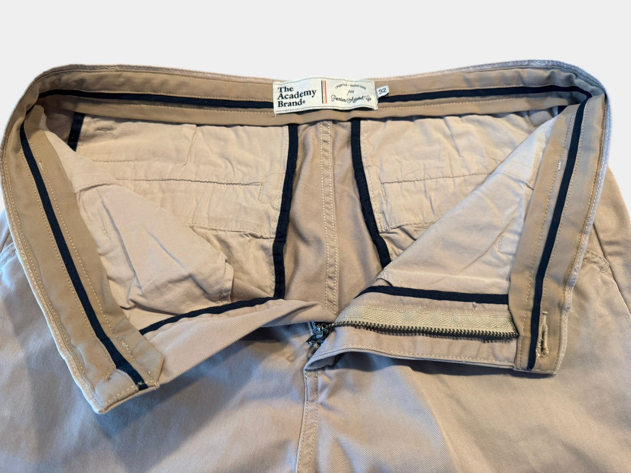 THE ACADEMY BRAND Men's Light Brown Chino Pants Size 32