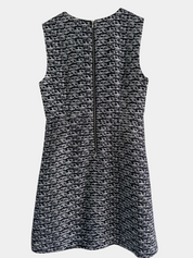 DVF Blue and White Fit-and-Flare Mini Dress — Size 6