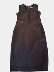 CALVIN KLEIN Black Midi-Dress Size XS