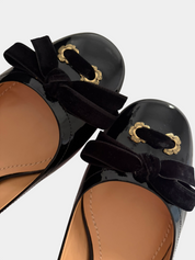Coach Lia Patent Black Ballet Flats — Size 9.5B
