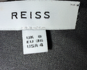 Reiss Black Top with Lace Inserts — Size 10