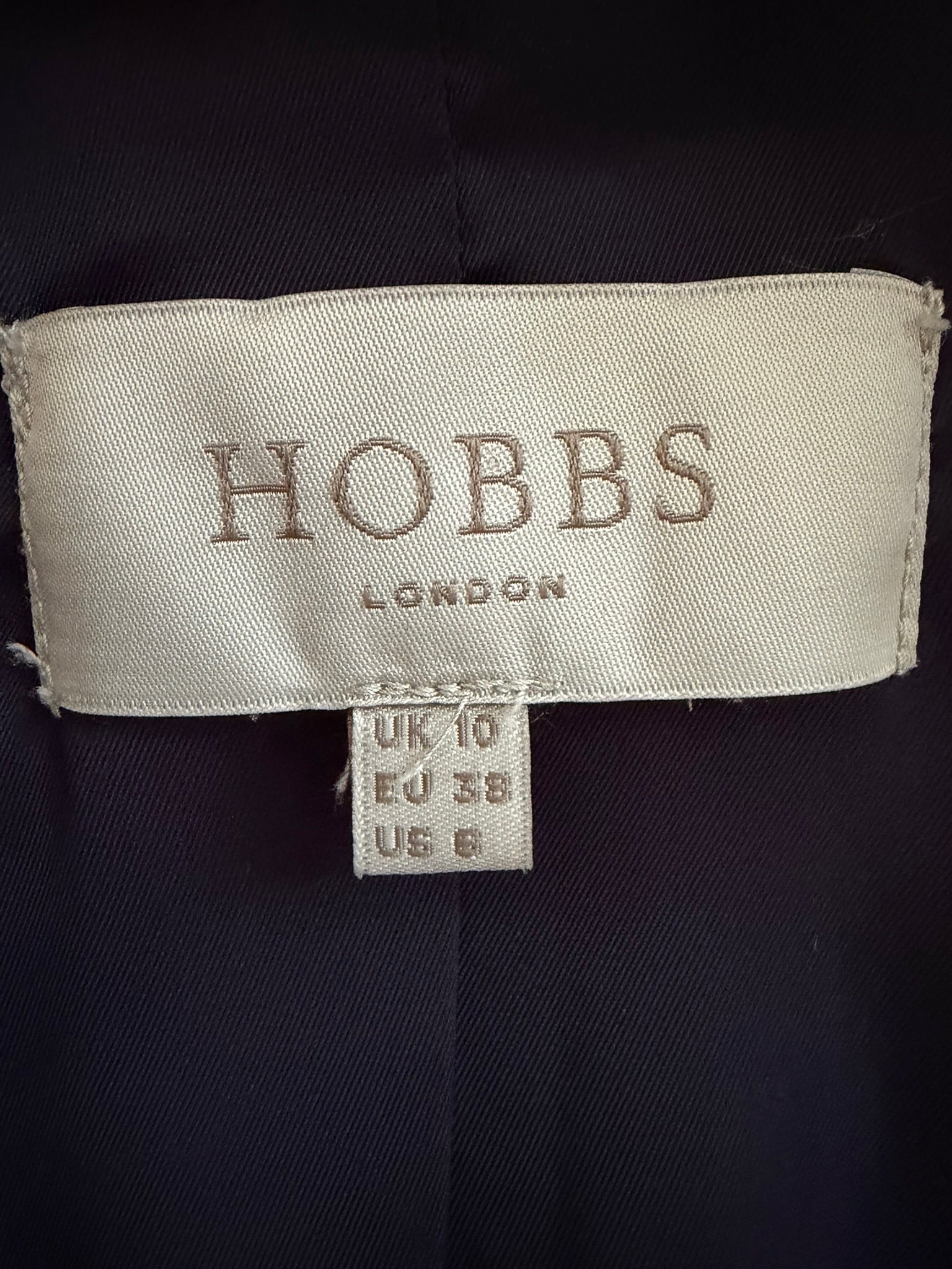 Hobbs Navy Blue Cropped Blazer — Size 10