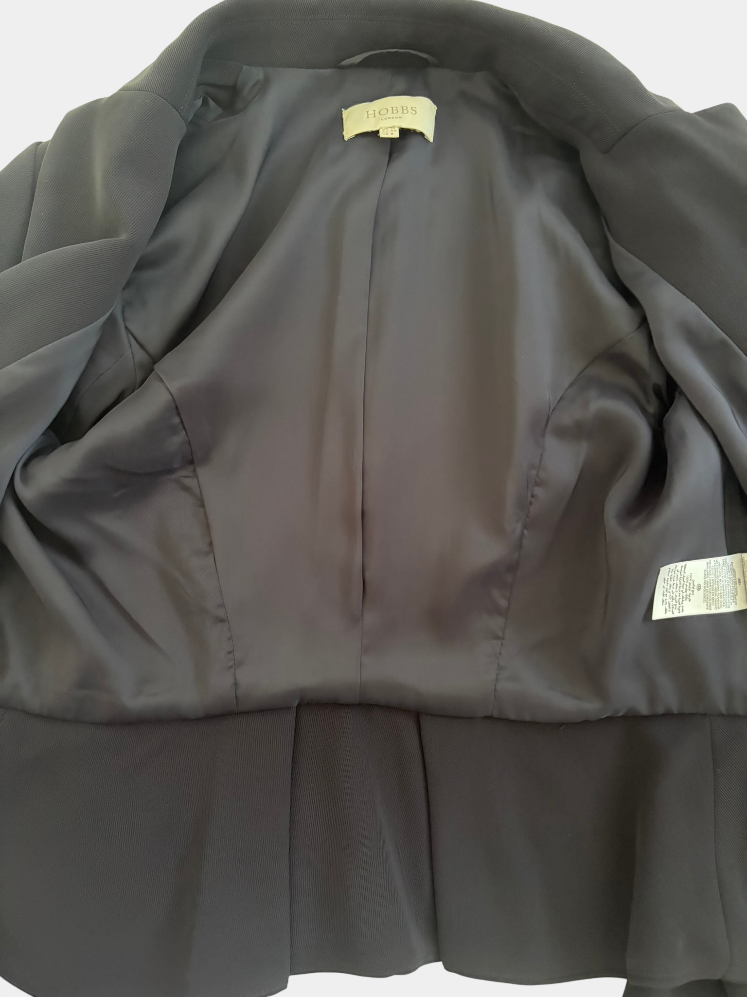Hobbs Navy Blue Cropped Blazer — Size 10