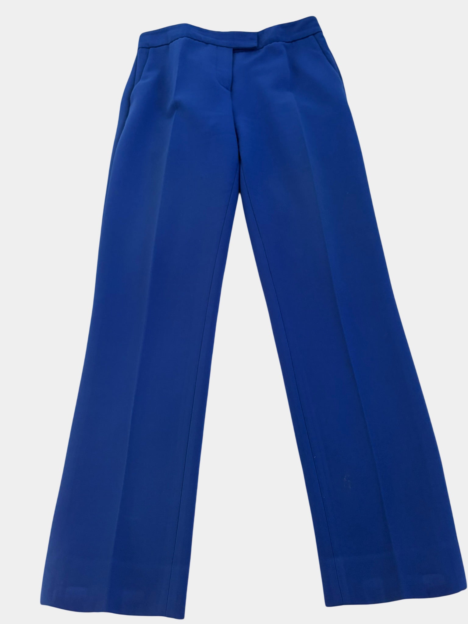Jaeger Royal Blue Wool Slim-Fit Trousers — Size 10
