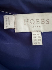 Hobbs Navy, Orange and White Print Shift Dress — Size 10