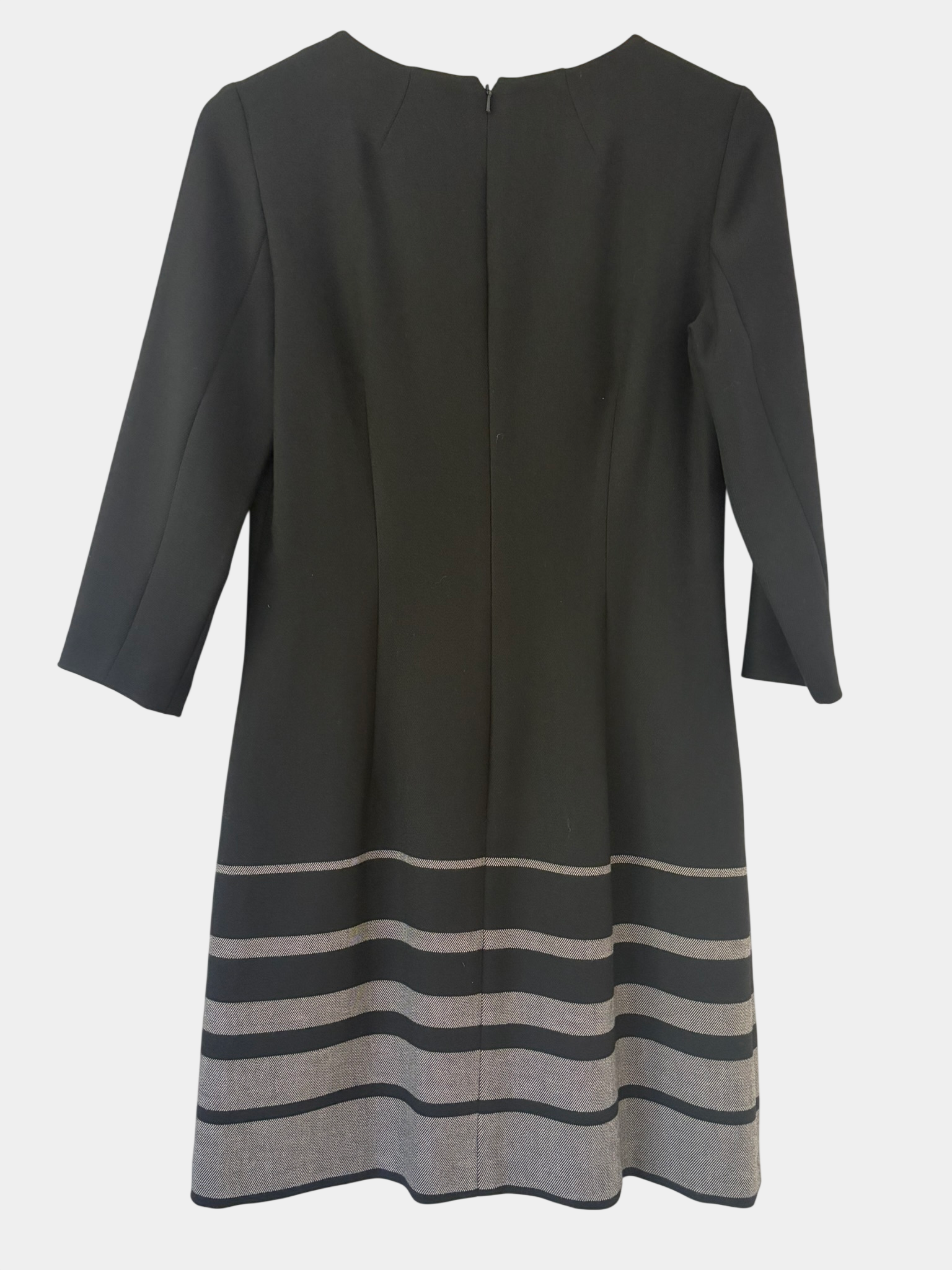 Hobbs Black and Grey Shift Dress — Size 10