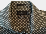 SPORTSCRAFT Khaki Green/White Dress/Business Shirt Size L