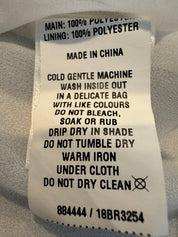 BASQUE White Sheer Lace Fully Linen Blouse Size 6