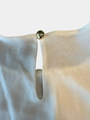 BASQUE White Sheer Lace Fully Linen Blouse Size 6