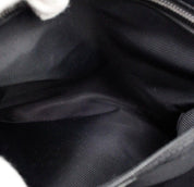 Gucci GG Tote Bag in Black Leather and Brown Canvas