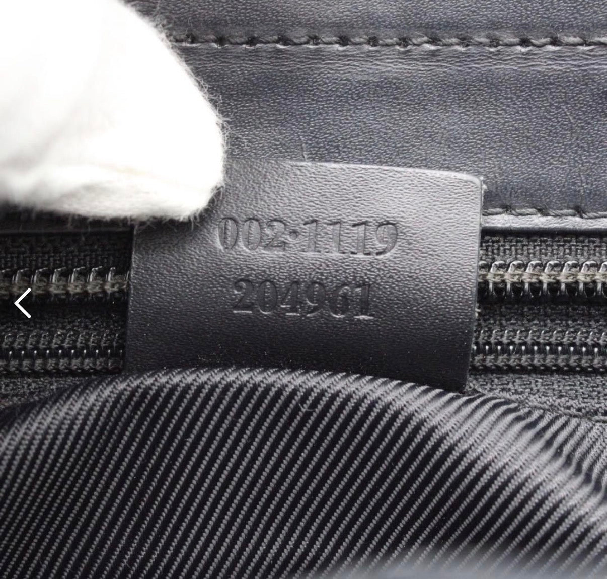 Gucci GG Tote Bag in Black Leather and Brown Canvas