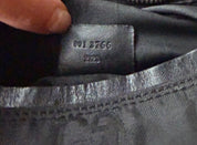 Gucci GG Black Leather and Canvas Hobo Bag
