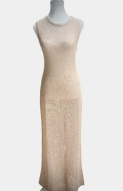 Atmos & Here Alisha Knit Sequin Gold Sparkle Dress NWT Size 12