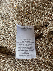 Atmos & Here Alisha Knit Sequin Gold Sparkle Dress NWT Size 12
