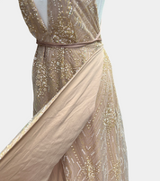 Morning Mist Gold Iridescent Sequin Dress NWT Size 14 Australian Designed