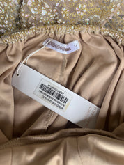 Morning Mist Gold Iridescent Sequin Dress NWT Size 14 Australian Designed