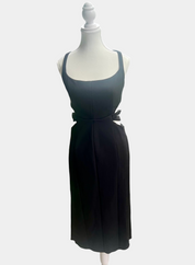 First MSE Saige Bonded Midi Dress Black NWT Size M Sculpting