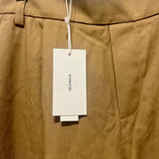 Vince Dark Khaki Brown Trousers - Elastic Waist American Luxury Contemporary - Size XS