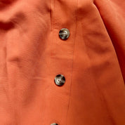 Serafina Australia Bright Orange Long Straight Midi Skirt Side Zip Size 12