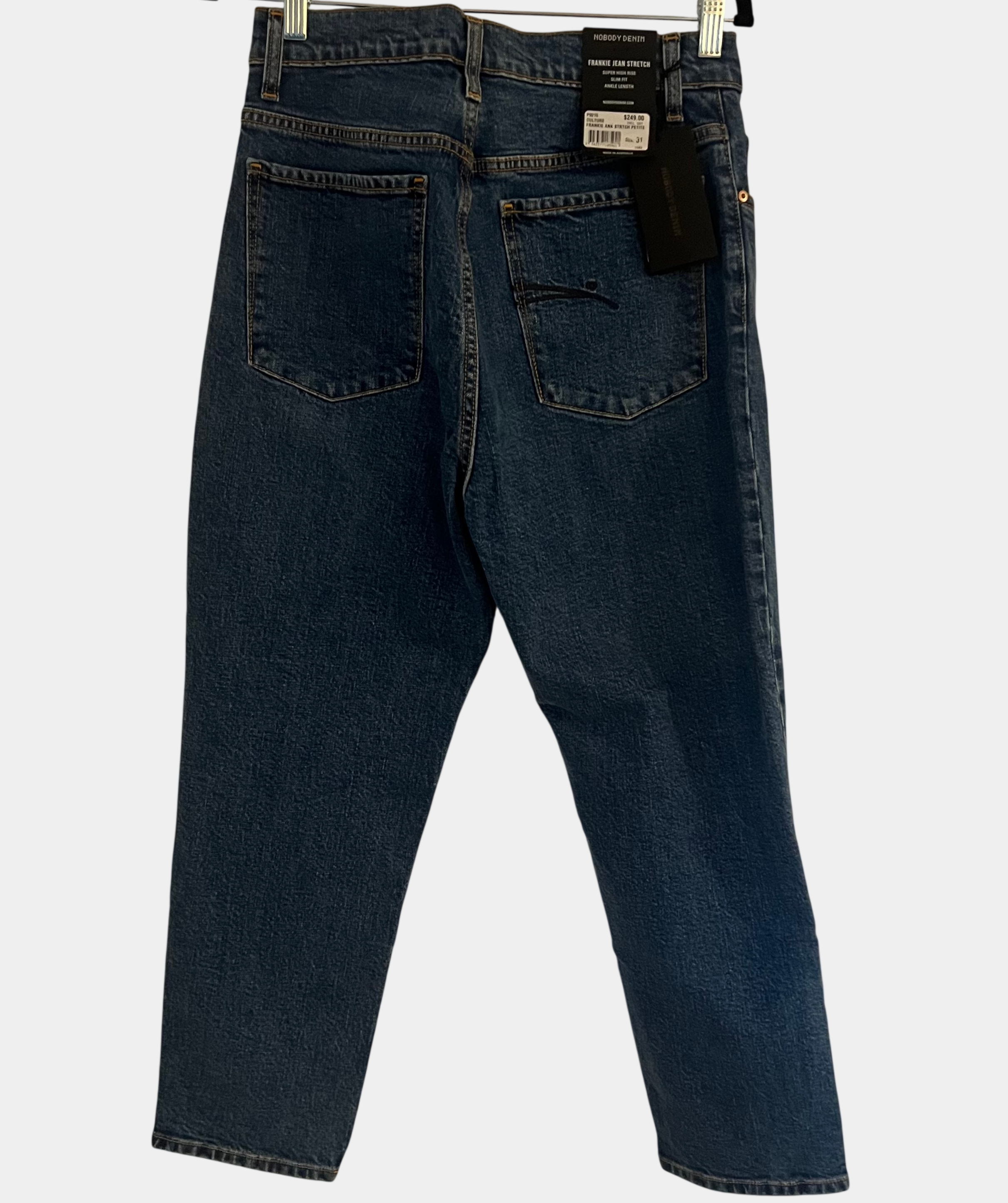 Nobody Denim Frankie Ankle Stretch Petite Ultra High Rise Slim NWT Size 31