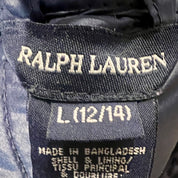 Vintage Ralph Lauren Navy Quilted Jacket Kids L 12/14 Fits Women's XXS