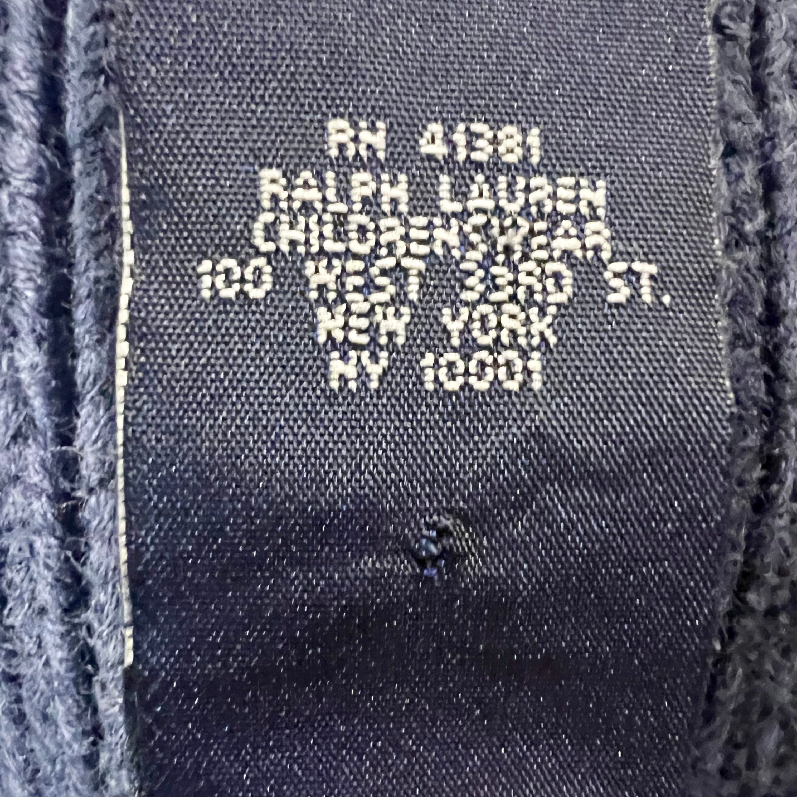 Vintage Ralph Lauren Navy Quilted Jacket Kids L 12/14 Fits Women's XXS