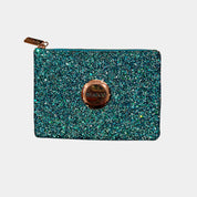 Mimco Blue Glitter Pouch Evening Clutch