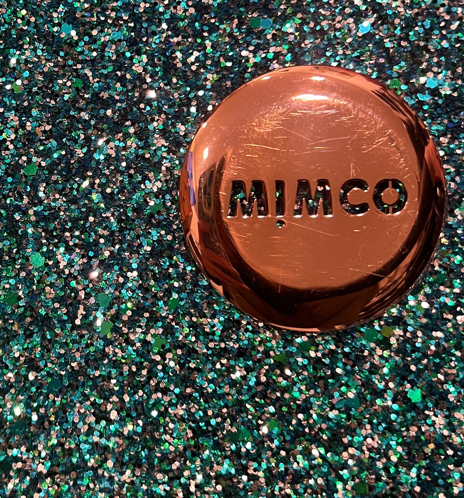 Mimco Blue Glitter Pouch Evening Clutch
