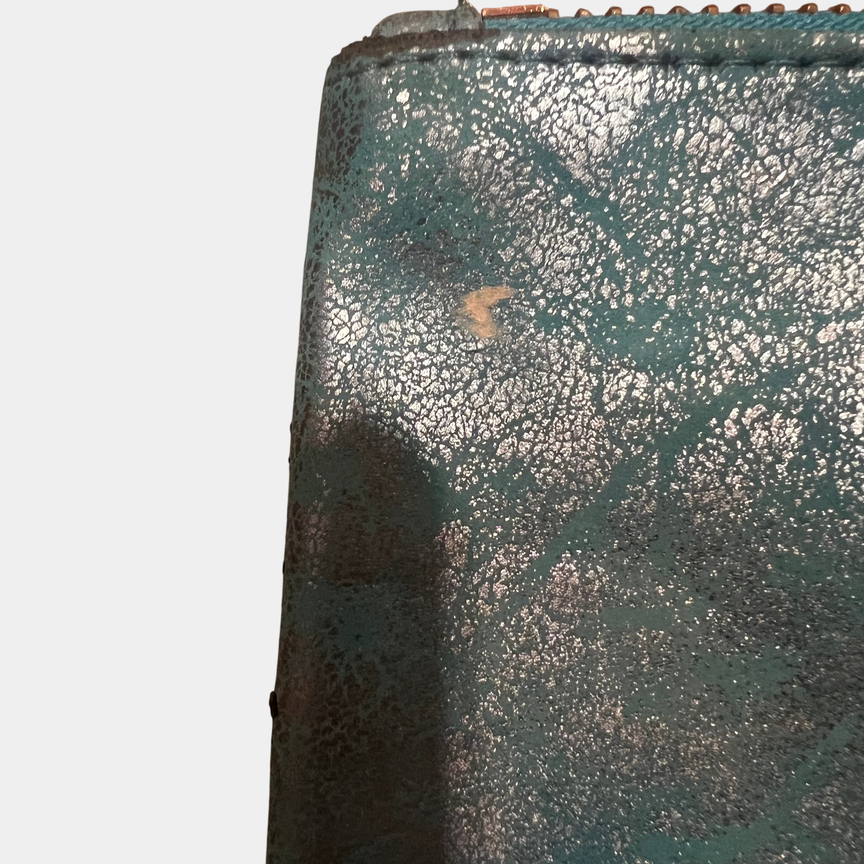 Mimco Blue Glitter Pouch Evening Clutch