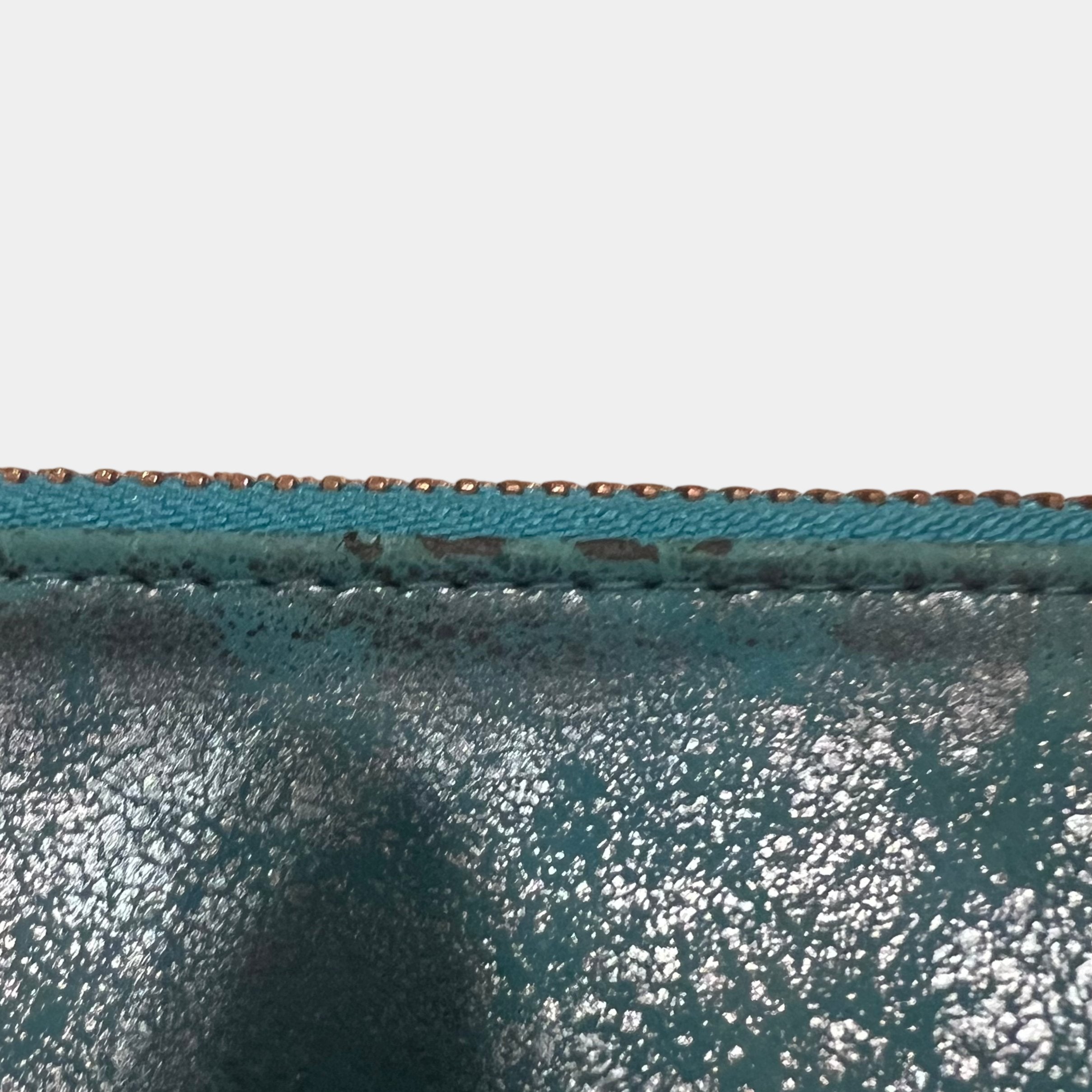 Mimco Blue Glitter Pouch Evening Clutch