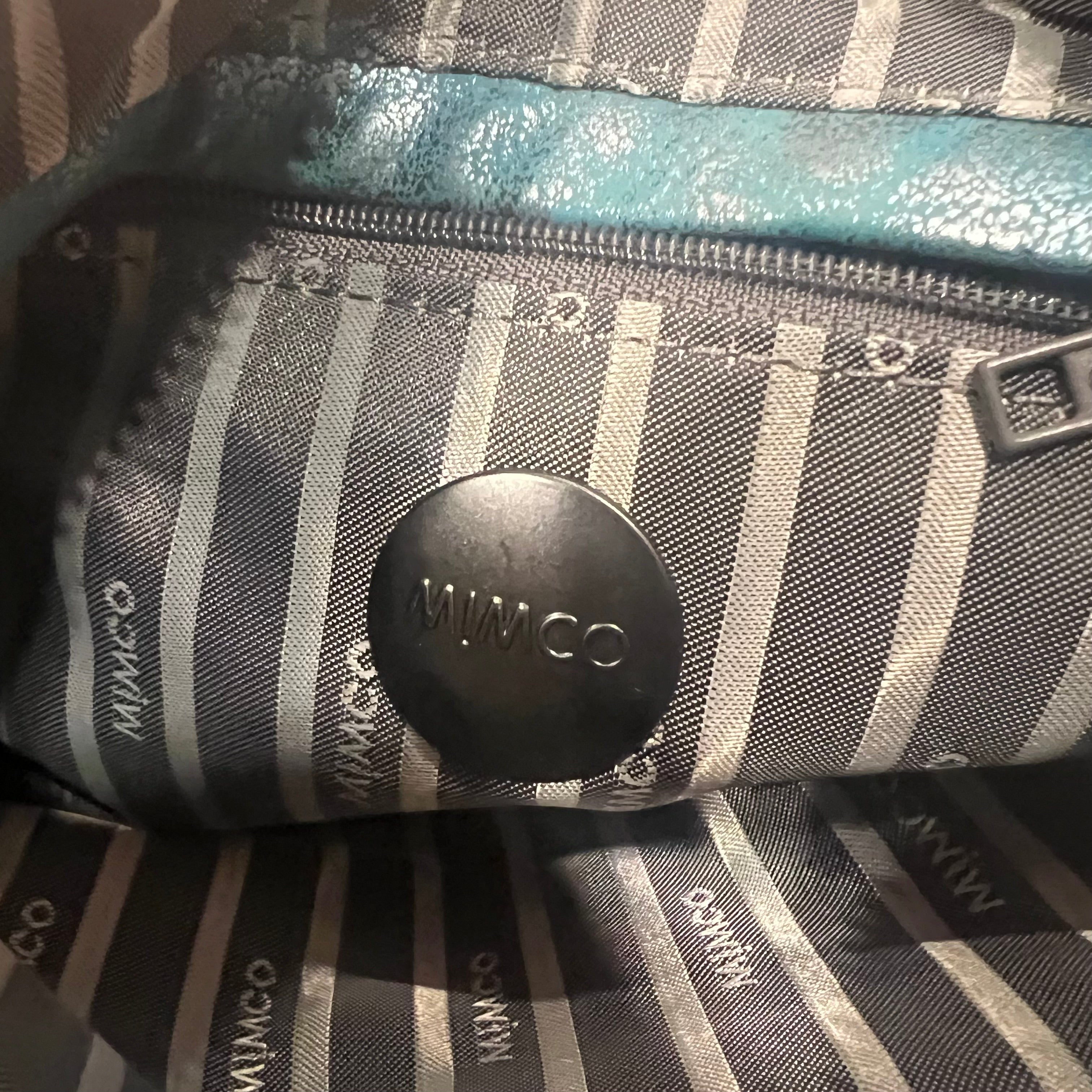 Mimco Blue Glitter Pouch Evening Clutch