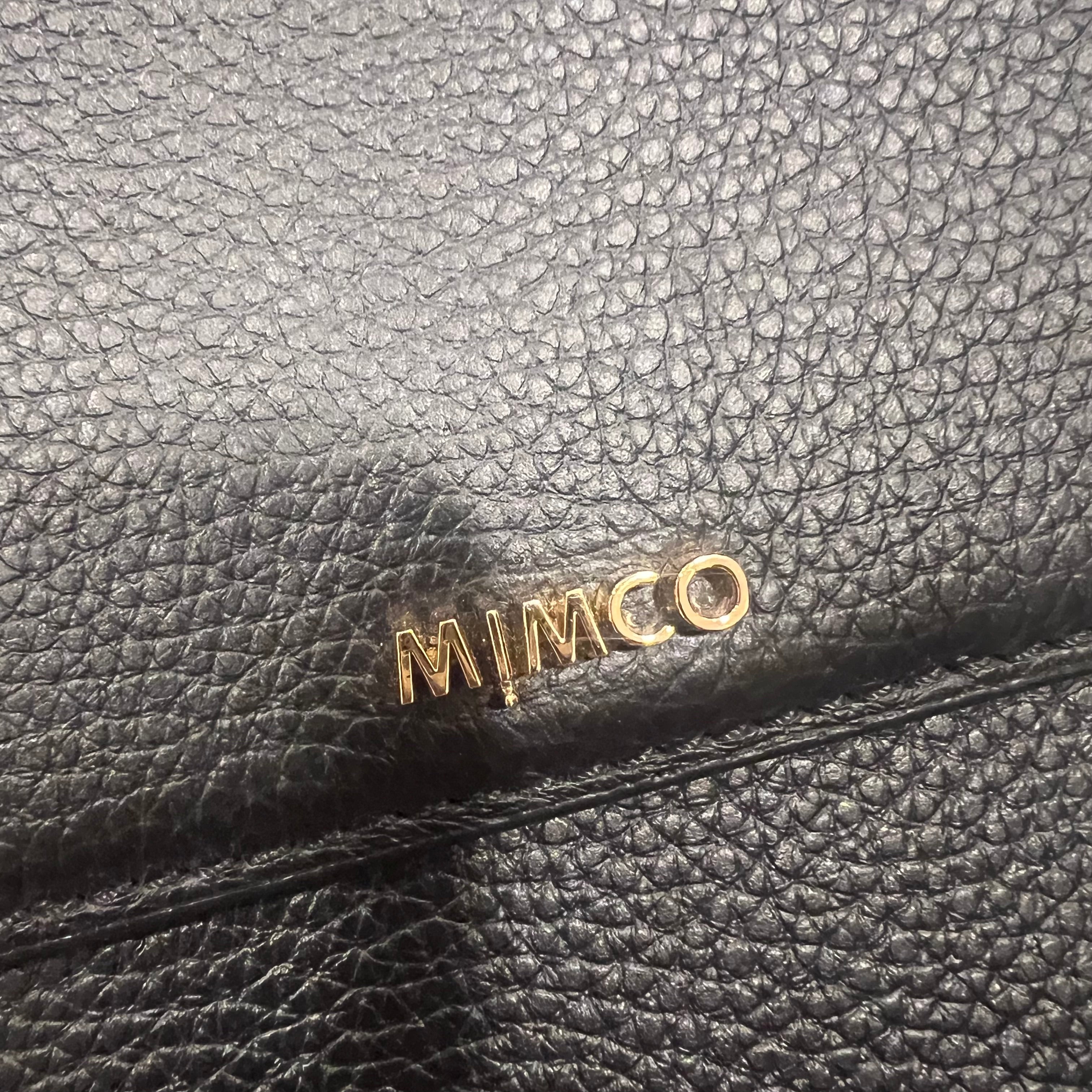 Mimco Black Leather Drift Slip Clutch Pouch — With Dust Bag - NWT