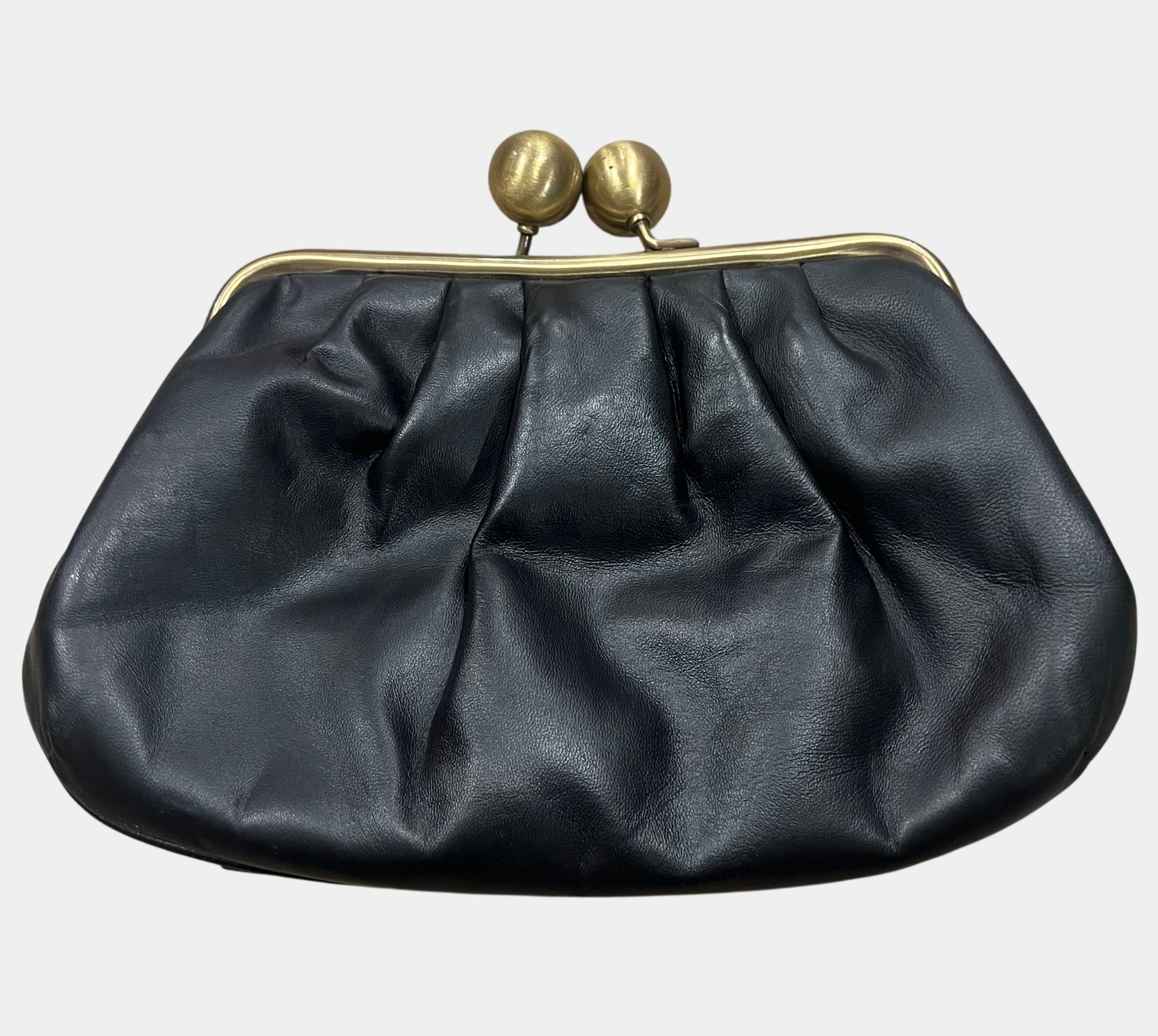 Alannah Hill Genuine Leather Polka Dot Clutch — 2000s Australian Designer