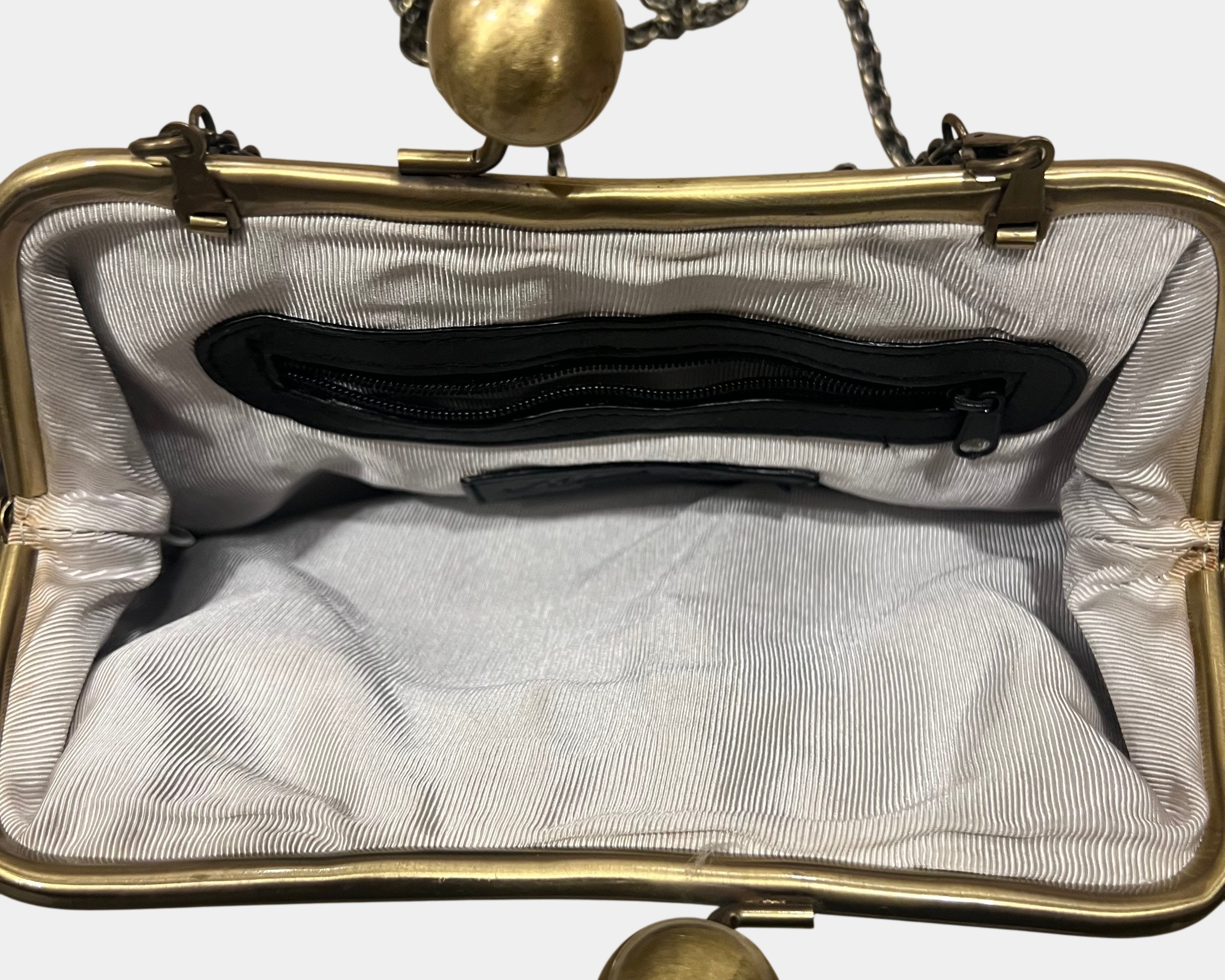 Alannah Hill Genuine Leather Polka Dot Clutch — 2000s Australian Designer