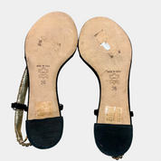 Luciano Barachini Italian Leather Snake Sandals — EU 36