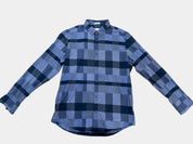 CALVIN KLEIN Blue Checked Long Sleeve Shirt Size M
