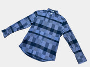 CALVIN KLEIN Blue Checked Long Sleeve Shirt Size M