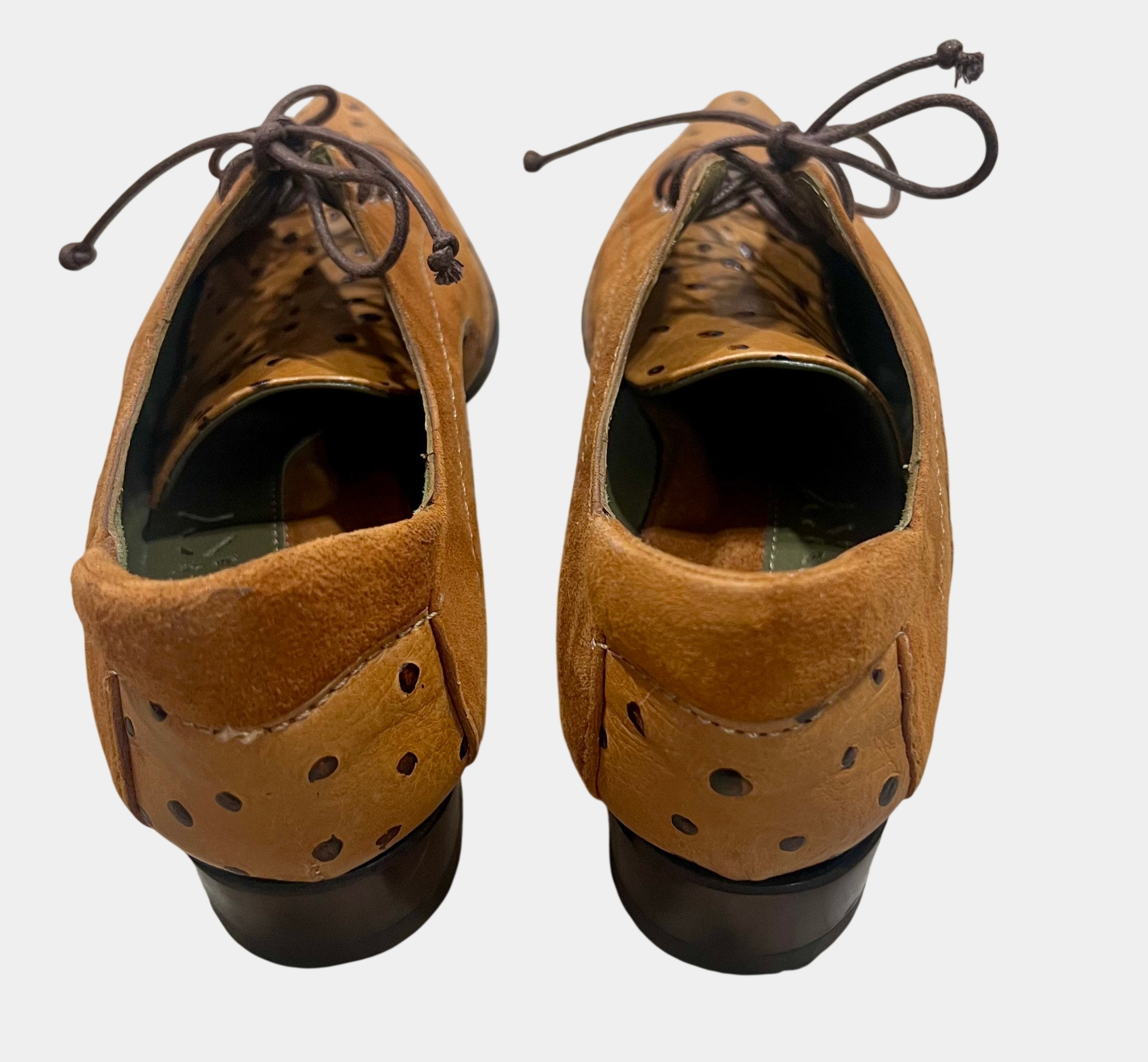 Looky Brown Mixed Leather Shoes — EU 38