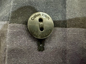 CALVIN KLEIN Blue Checked Long Sleeve Shirt Size M