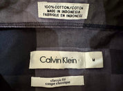 CALVIN KLEIN Blue Checked Long Sleeve Shirt Size M