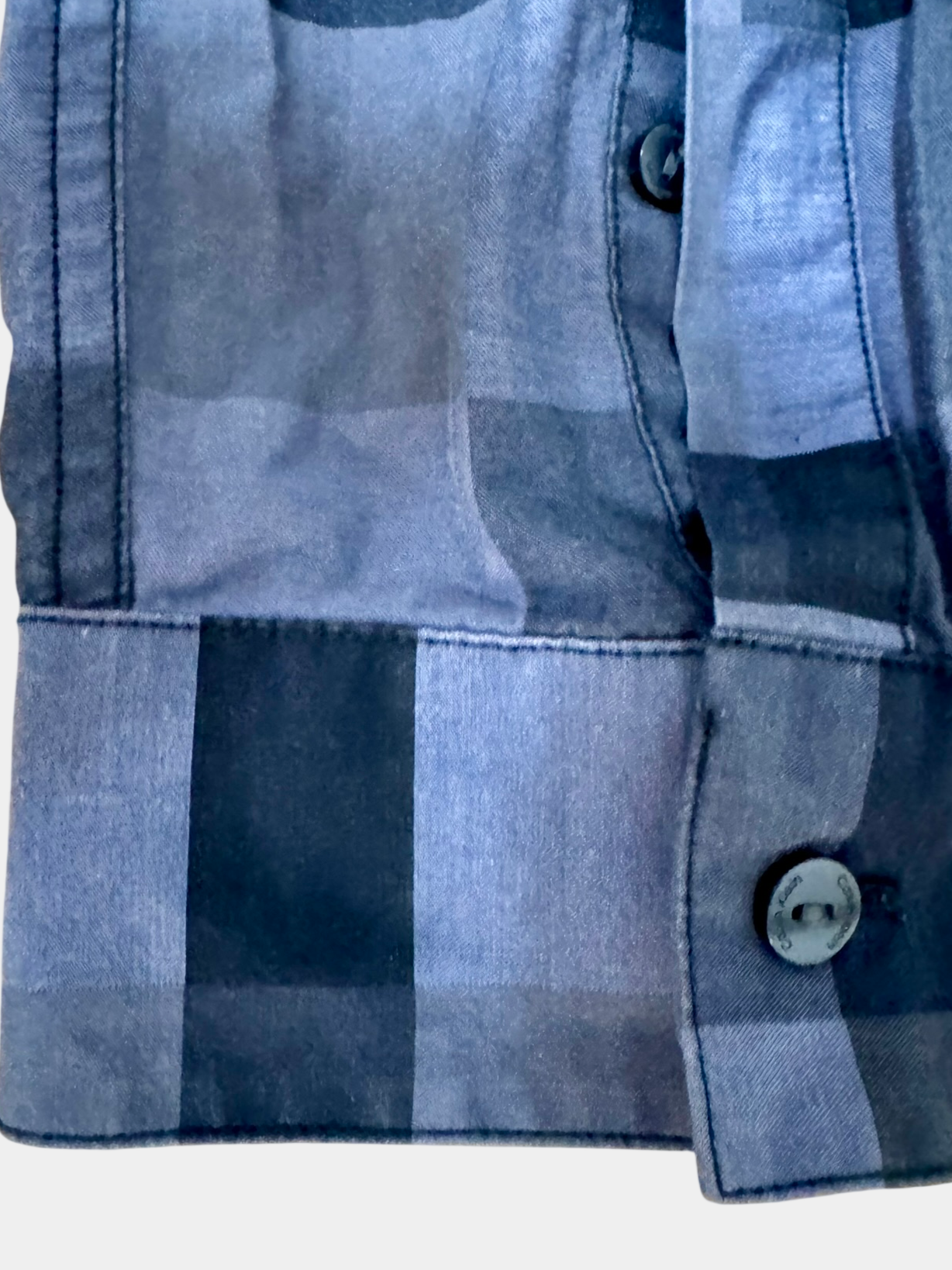 CALVIN KLEIN Blue Checked Long Sleeve Shirt Size M