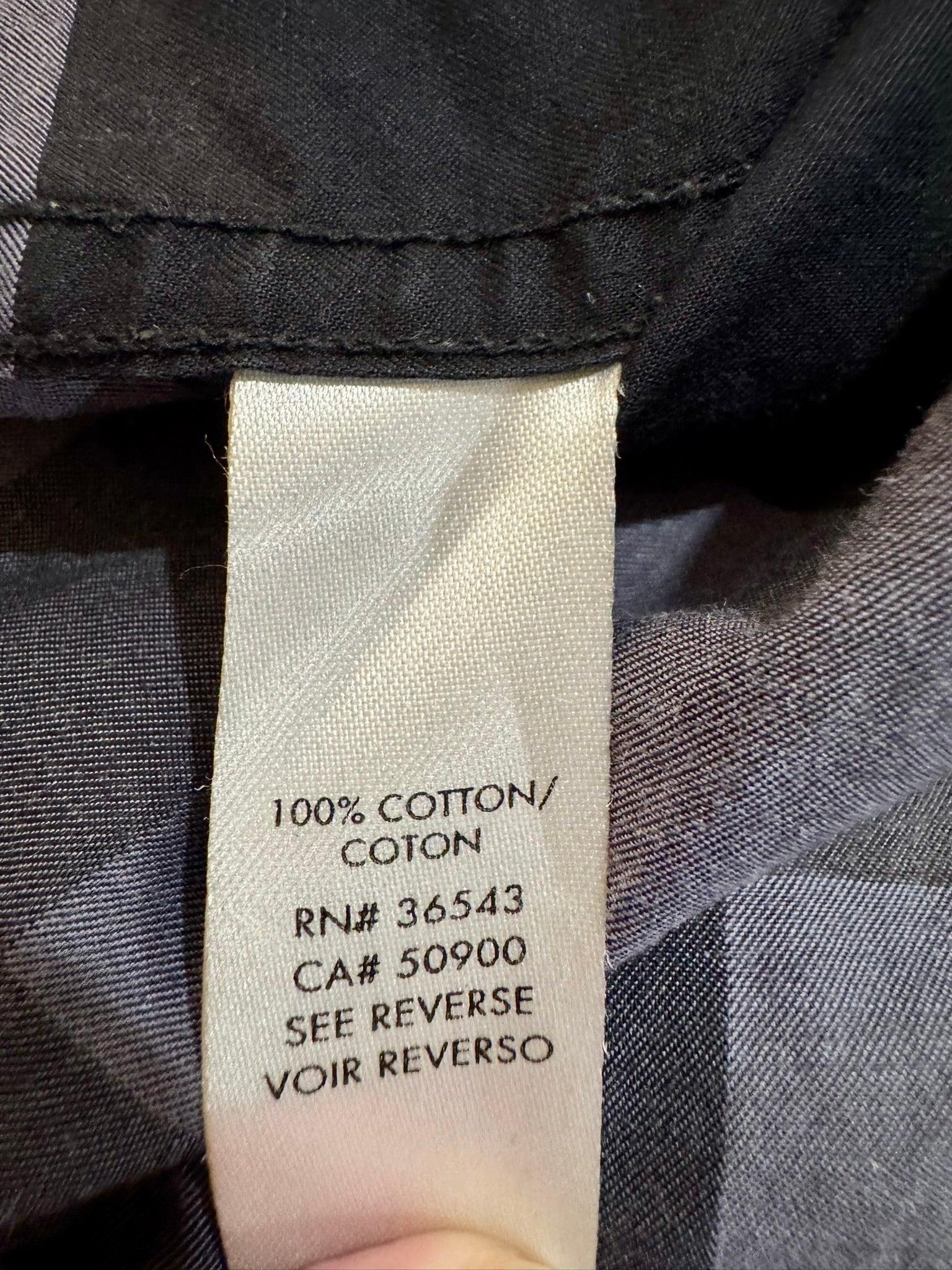 CALVIN KLEIN Blue Checked Long Sleeve Shirt Size M