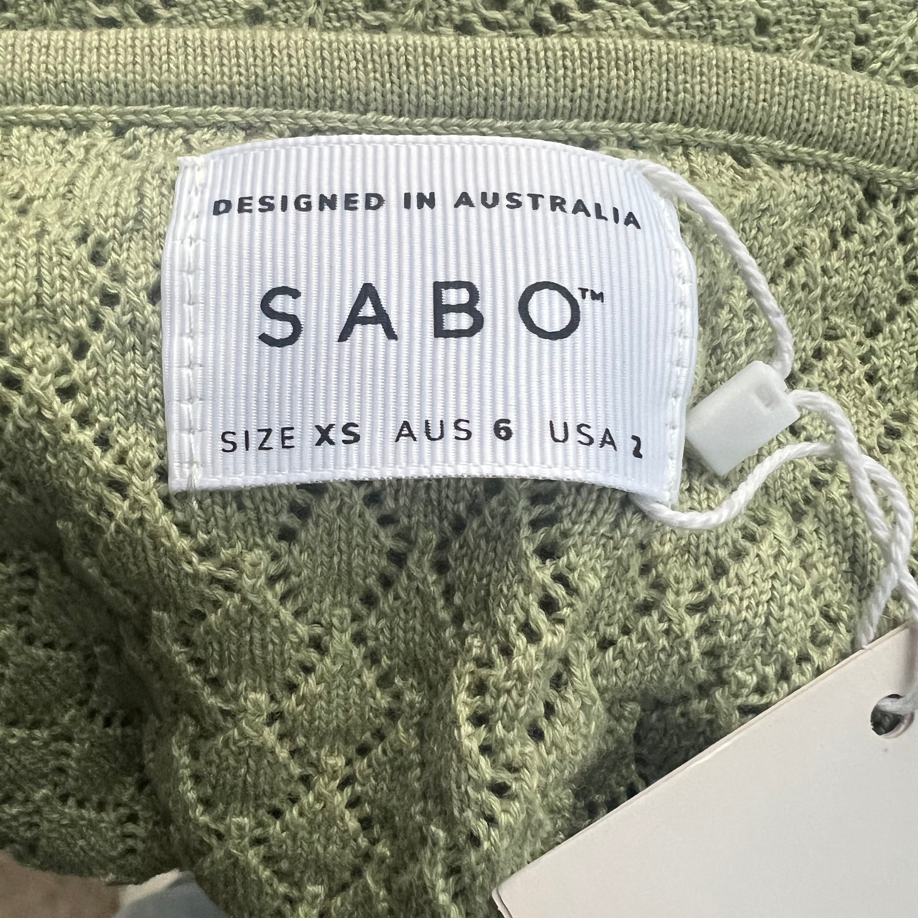 Sabo Allona Top — Green, Size XS | NWT